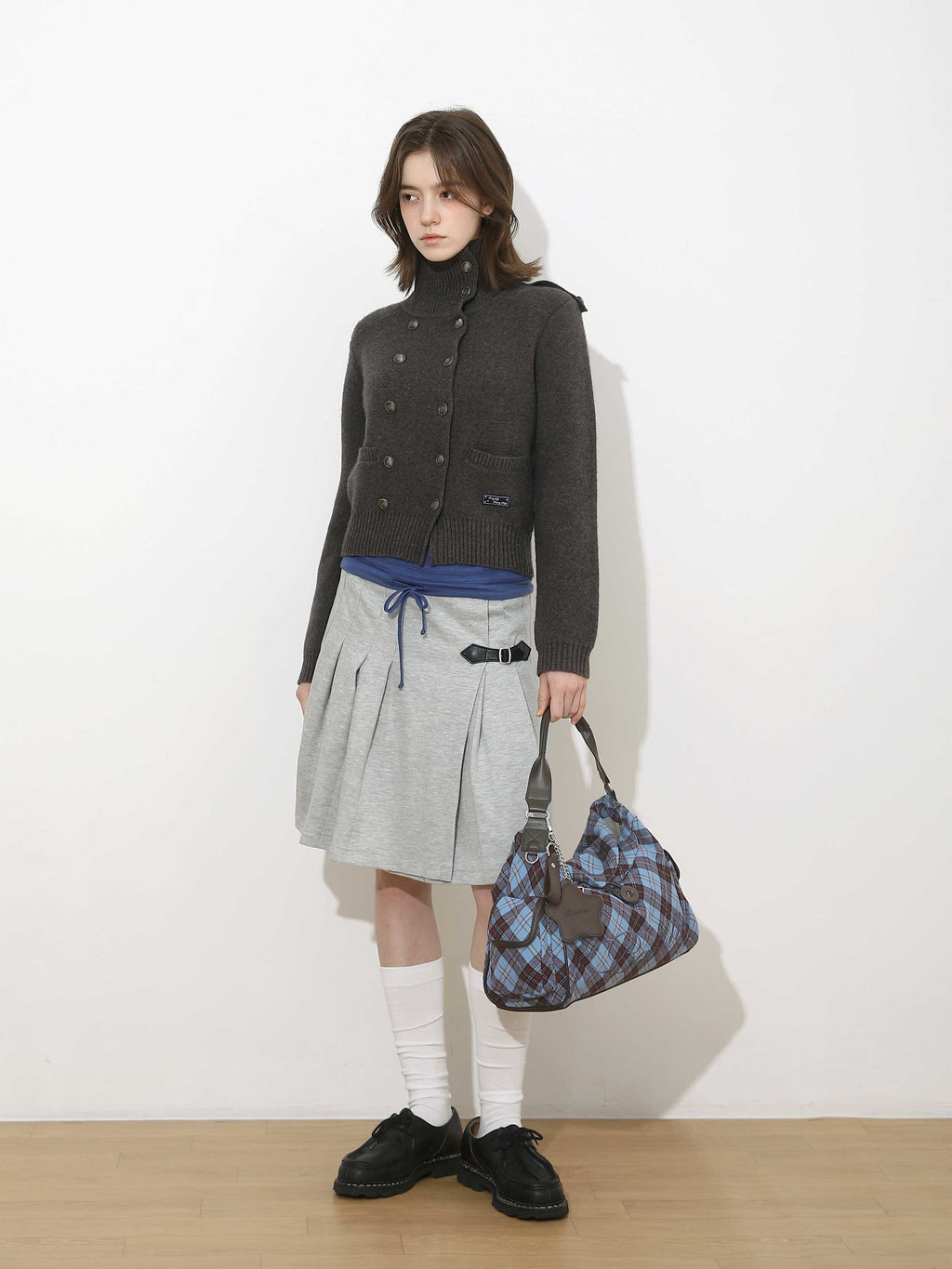 BadBlue - Sky Berry Check Pillow Bag