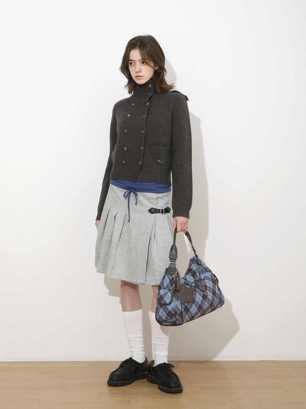 BadBlue - Sky Berry Check Pillow Bag