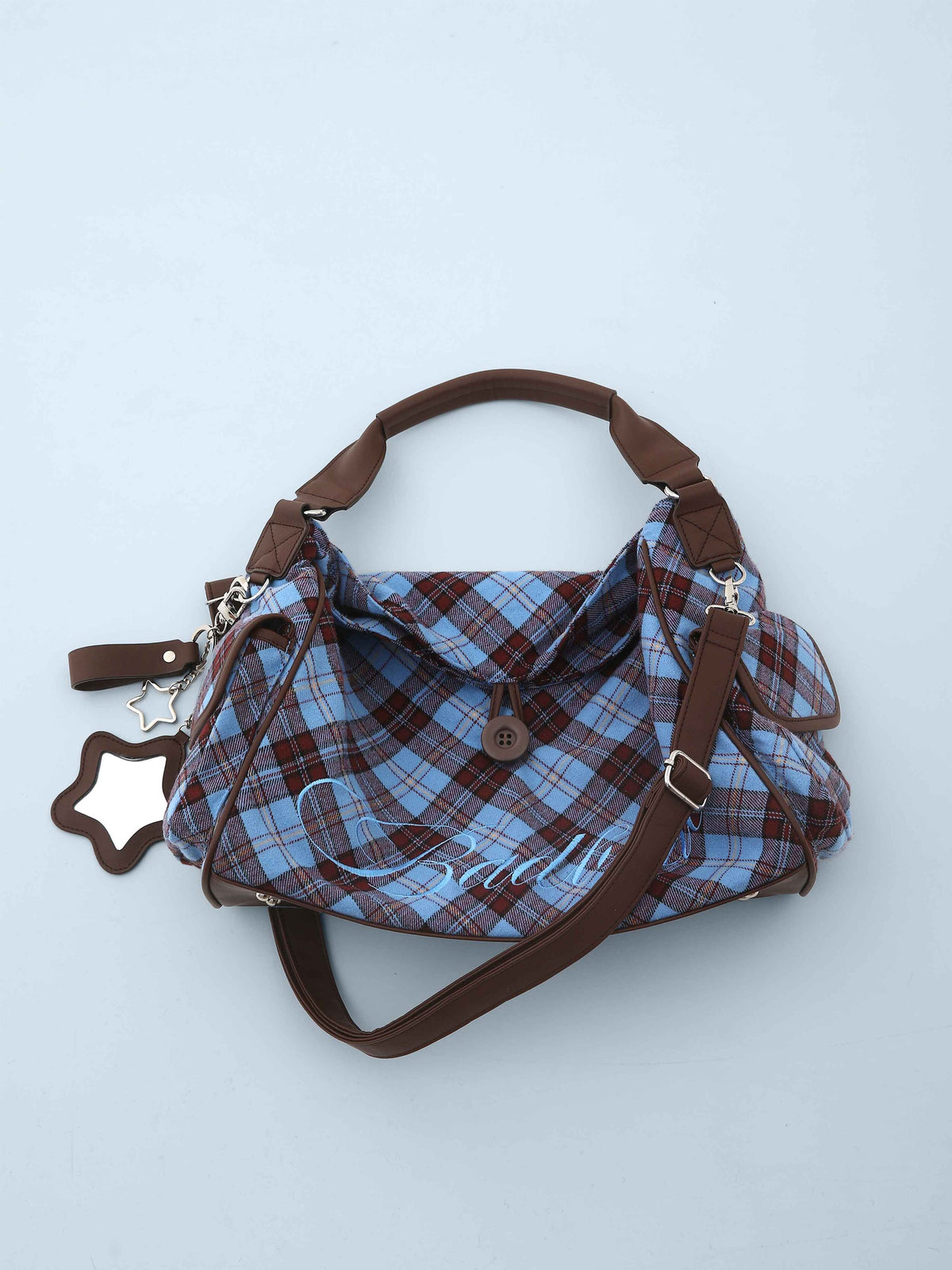BadBlue - Sky Berry Check Pillow Bag