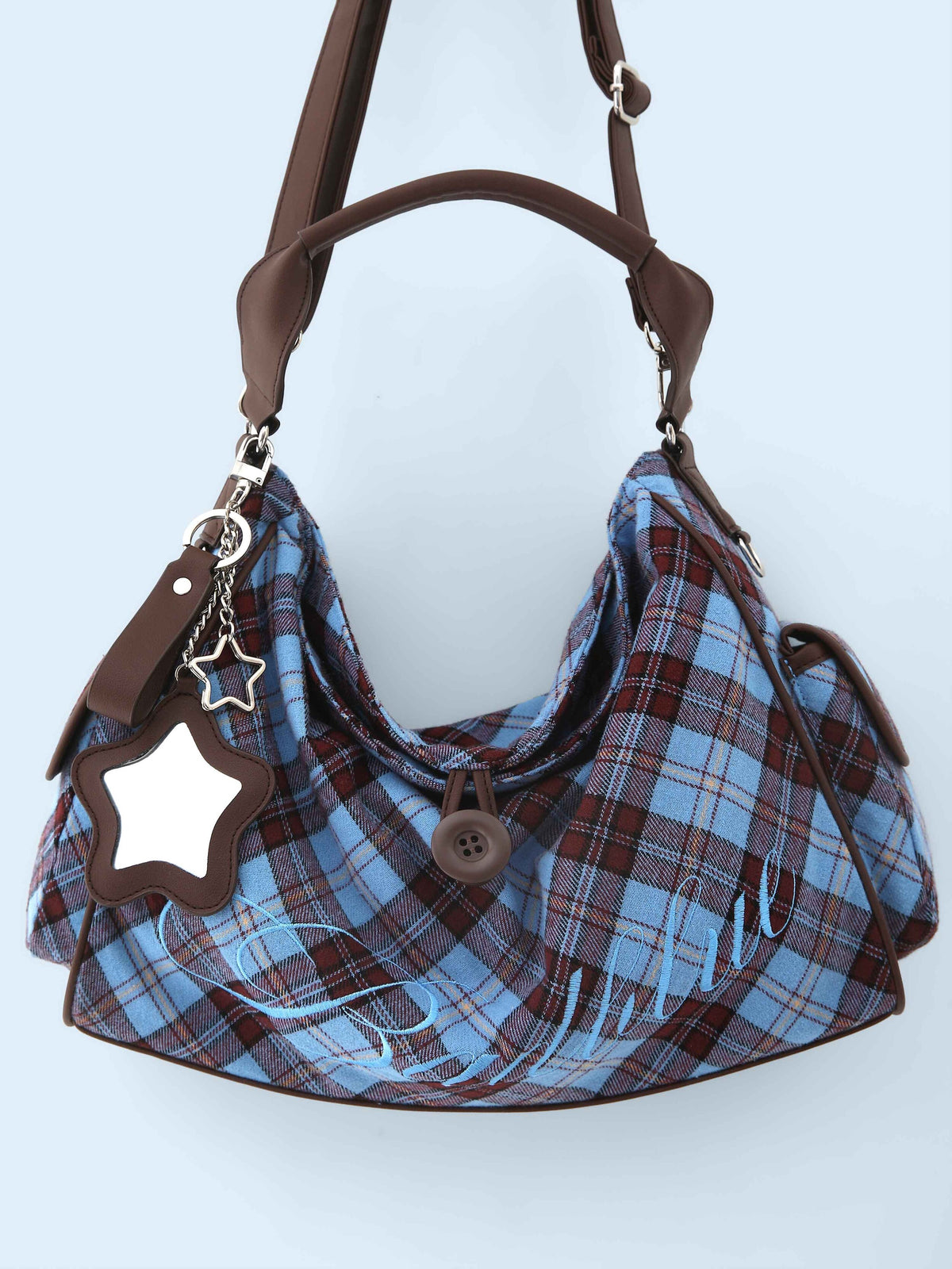 BadBlue - Sky Berry Check Pillow Bag