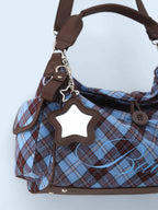 BadBlue - Sky Berry Check Pillow Bag