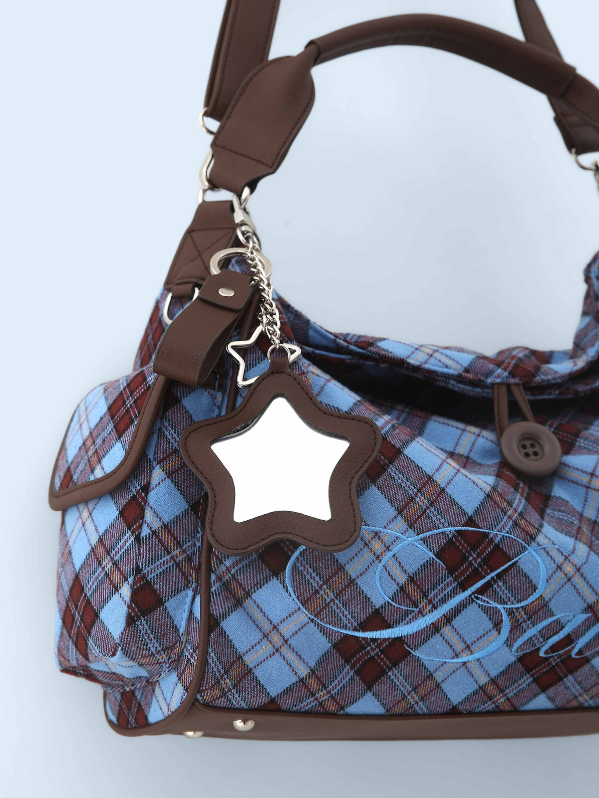 BadBlue - Sky Berry Check Pillow Bag