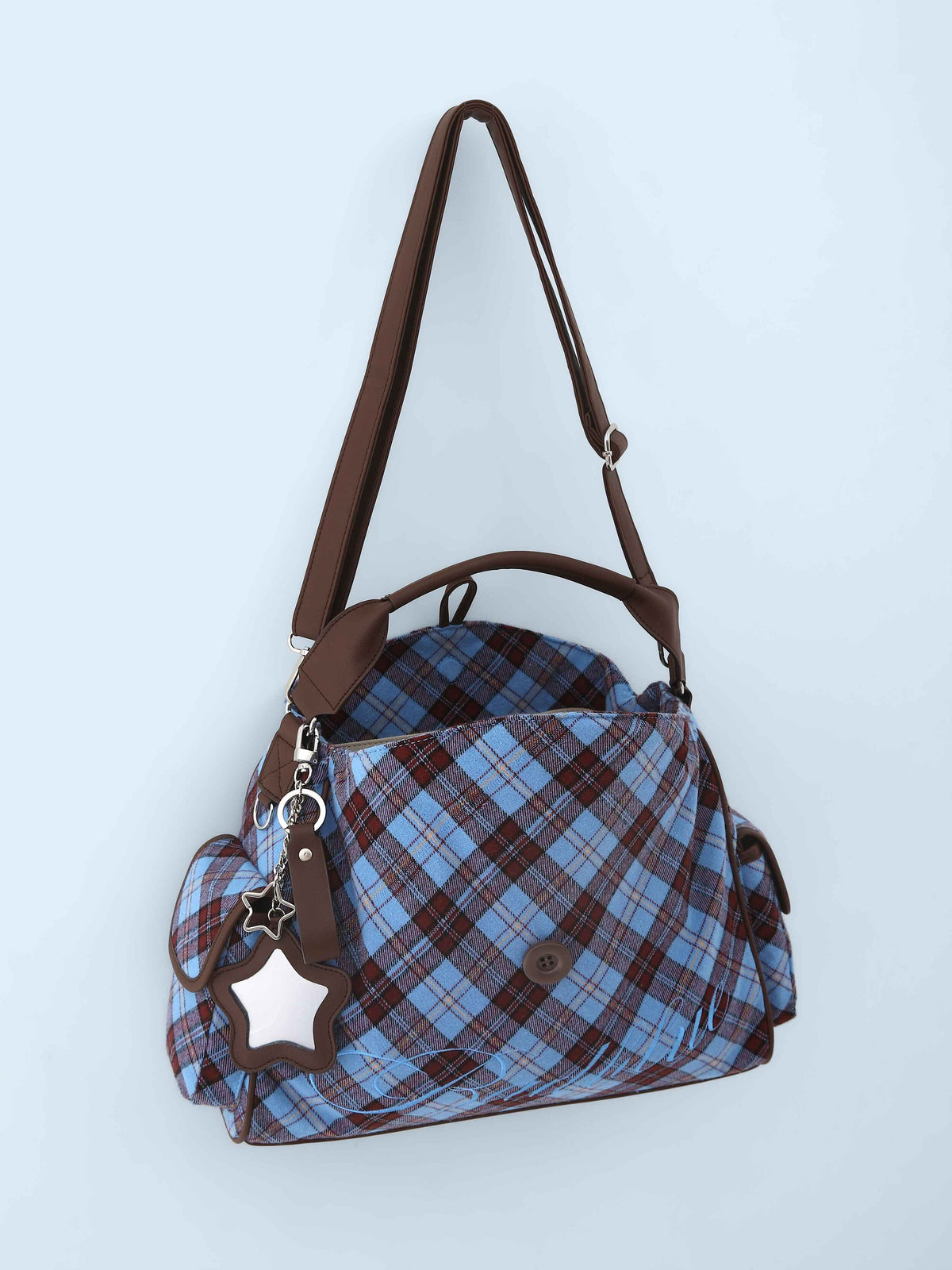BadBlue - Sky Berry Check Pillow Bag