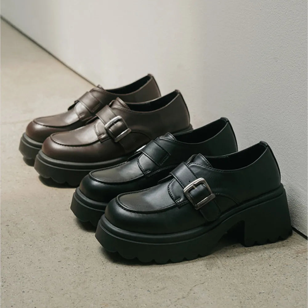 CHAAKAN - Hearts Chunky Platform Loafers (2 Colors)