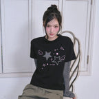 THE GREEN LAB - Star Patch Layered Top