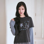 THE GREEN LAB - Star Patch Layered Top