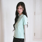 THE GREEN LAB - Star Patch Layered Top