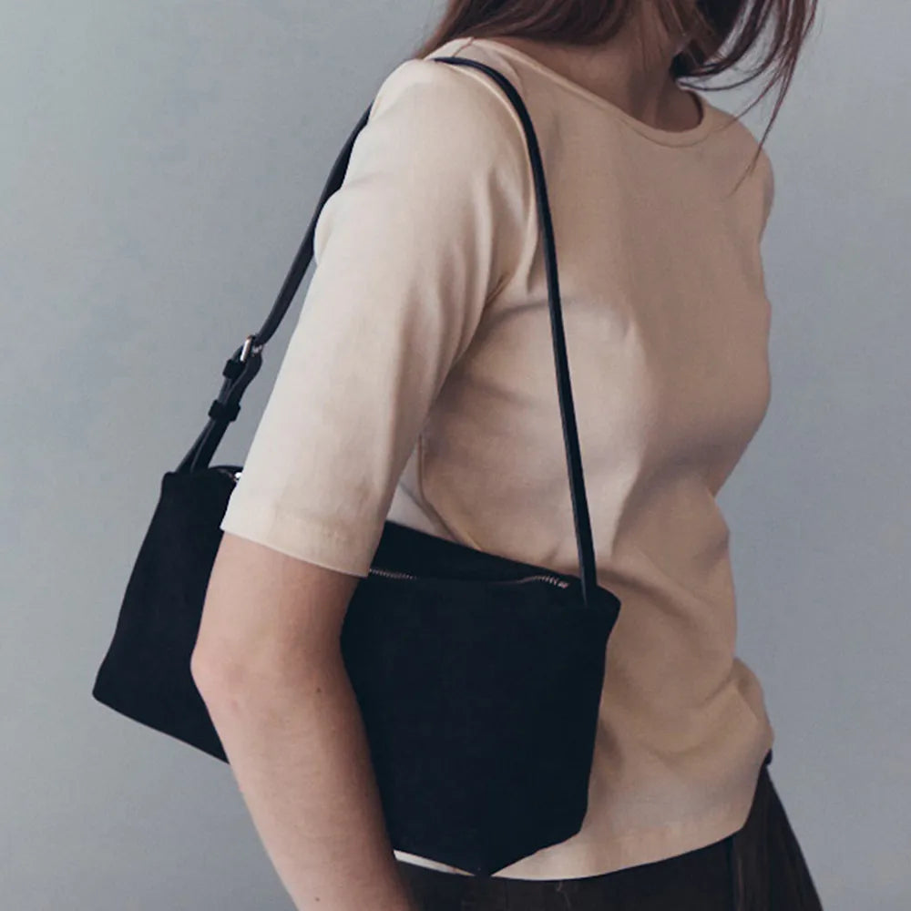 OVHEE - Minu Suede Shoulder Bag (3 Colors)