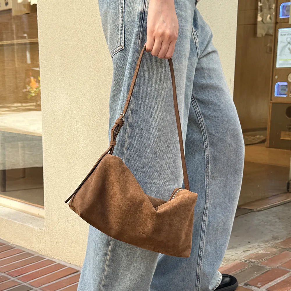 OVHEE - Minu Suede Shoulder Bag (3 Colors)