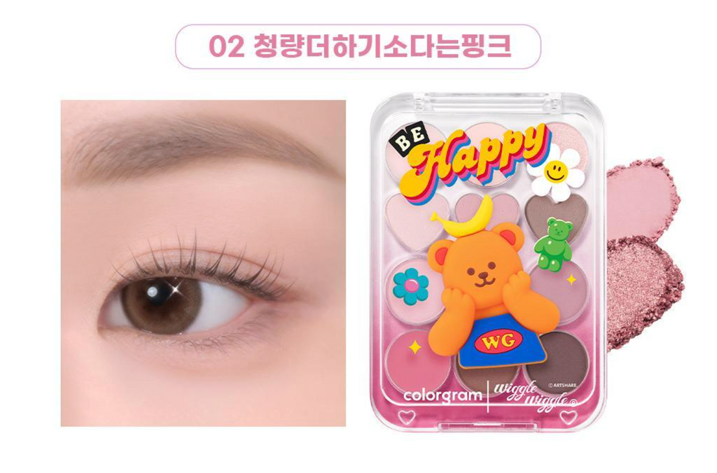 [Colorgram x Wiggle wiggle] colorgram Pin Point Eyeshadow Palette 12色心心計算機眼影盤 2色選