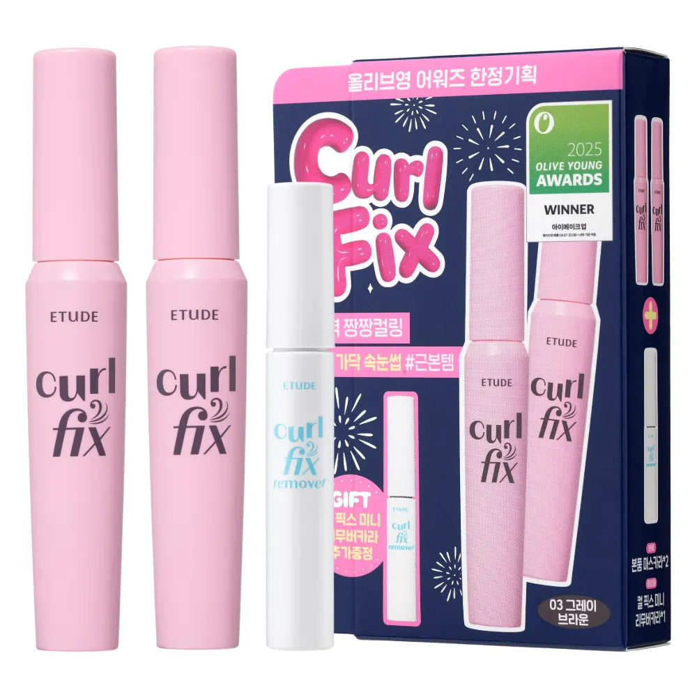 Etude - Curl Fix Mascara 捲翹固定睫毛膏 1+1套裝 8g