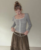 TWEE - Leche Tie Lace T-Shirt (4 Colors)