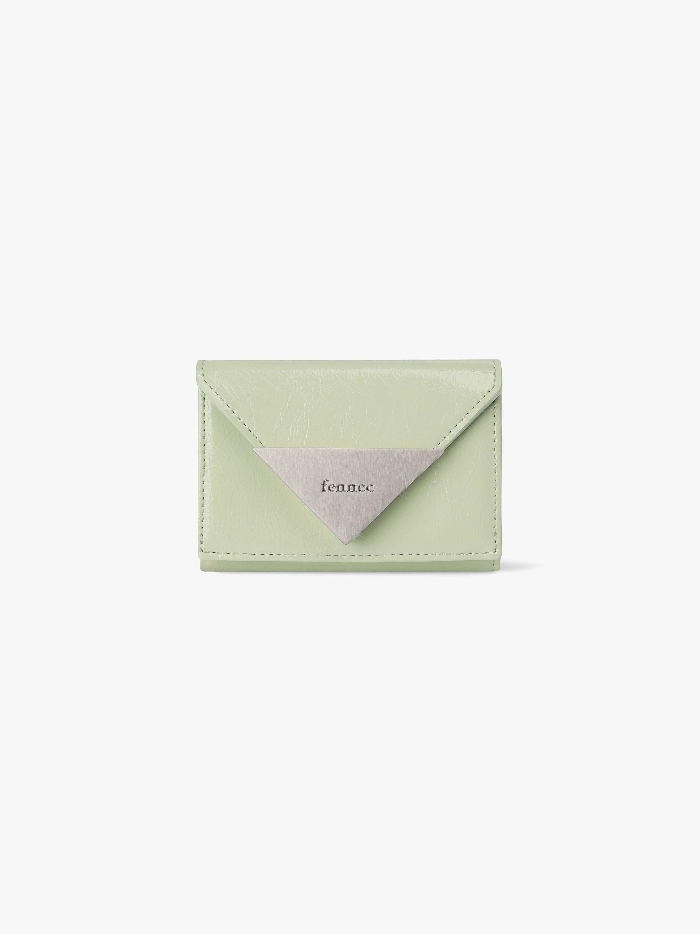 Fennec - CRINKLE TRIANGLE TRIPLE WALLET PISTACHIO
