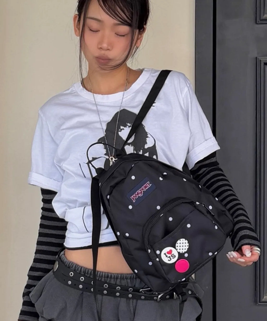 Jansport - POLKA DOT BLACK