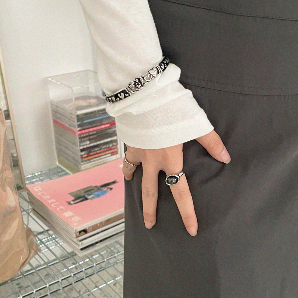 Grumpy Stuff - Marble Bezel Ring