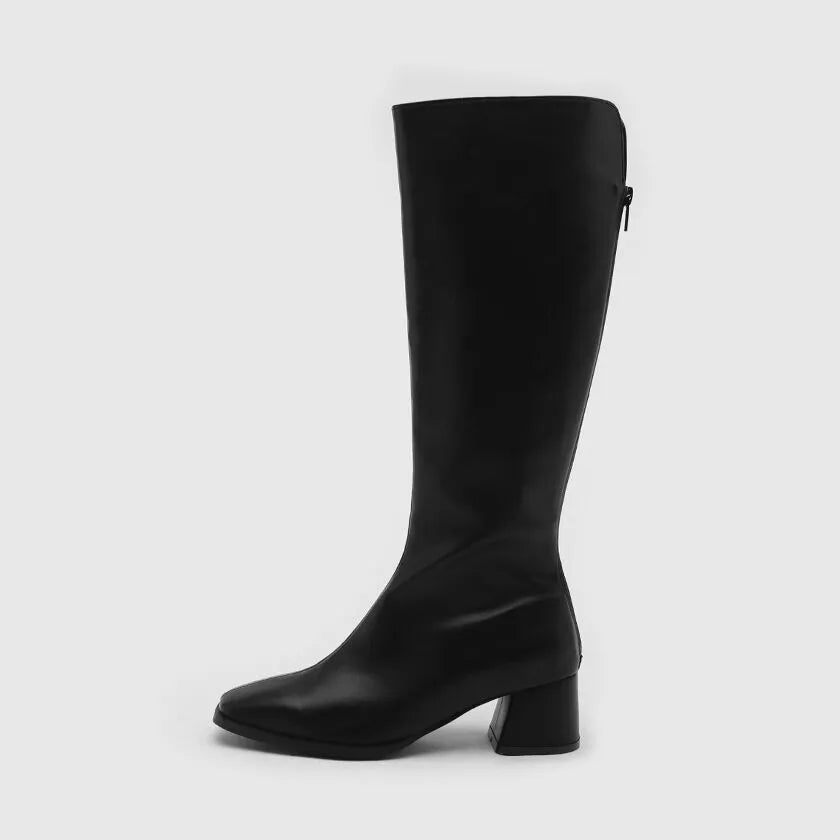 SAPPUN - Revera Square Toe Long Boots (5cm)