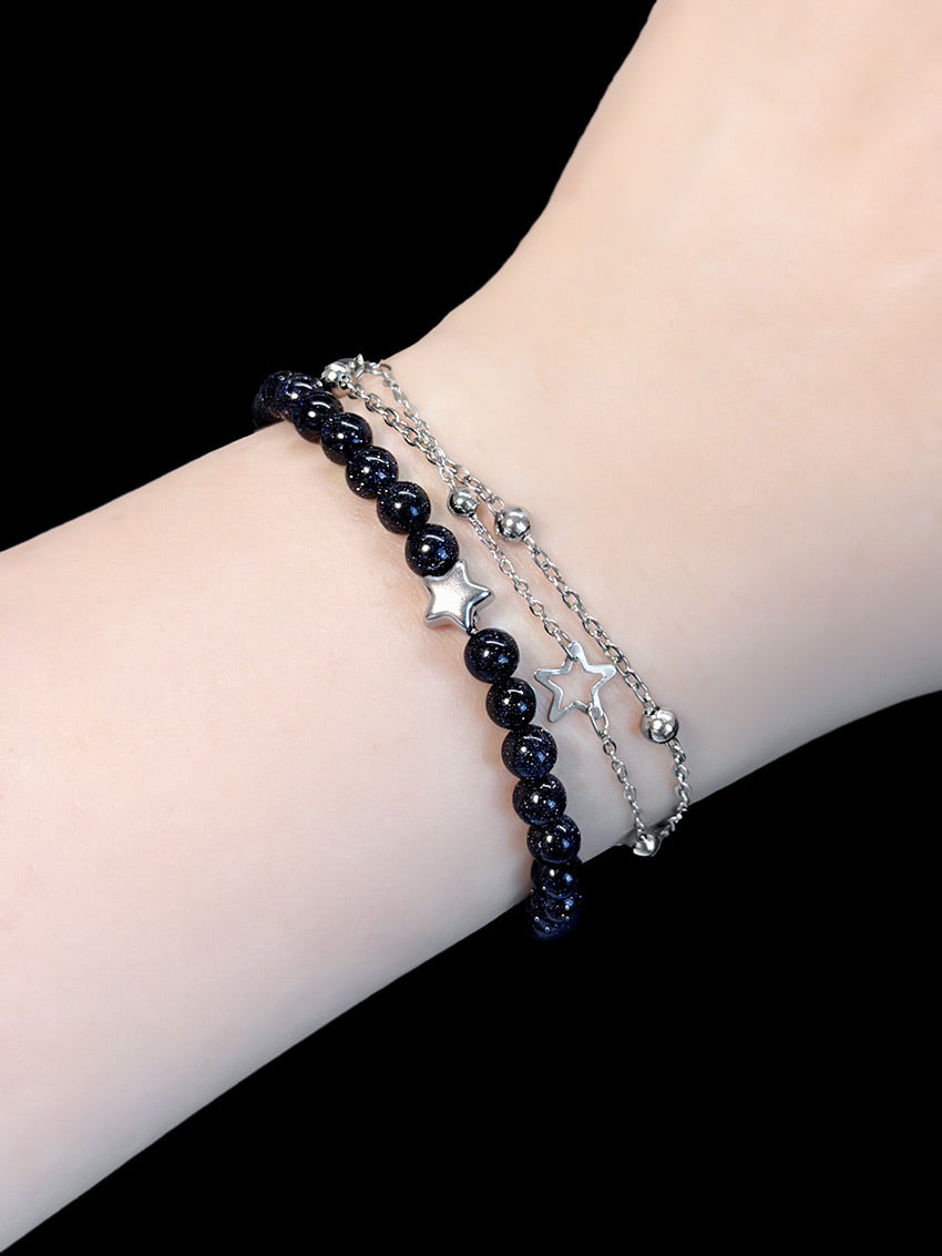 Melting Heart Club - Melting Stone Star Bracelet (7color)