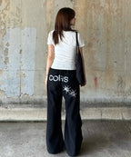 COIRIS - Dren Back Dirty Logo Parachute Cotton Pants (2 Colors)