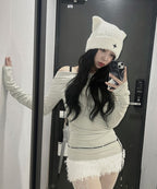 NOMBRE - EMBROIDERED CAT BEANIE (3 Colors)
