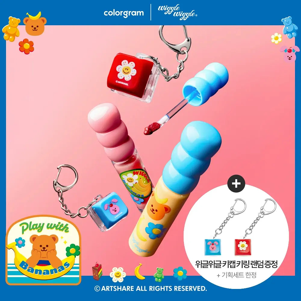 [Colorgram x Wiggle wiggle] Colorgram Fruity Glass Tint 糖葫蘆彈嫩唇釉 (送 Wiggle wiggle 鍵帽鑰匙圈)