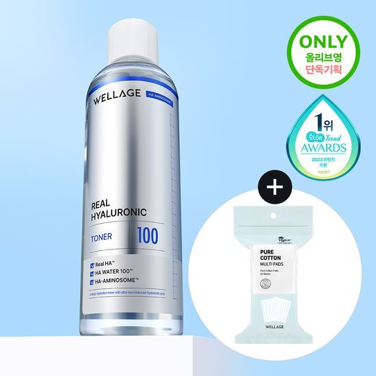 Wellage - Real Hyaluronic 100 保濕化妝水 300ml