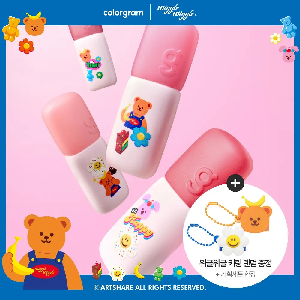 [Colorgram x Wiggle wiggle] colorgram Nude Blur Tint 裸感霧面唇釉 4色選 （送Wiggle Wiggle 矽膠帽鑰匙圈）