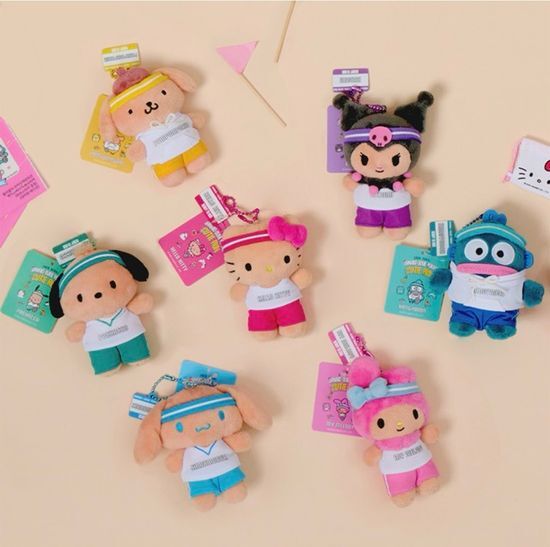[Olive Young x Sanrio Cutie Run 系列] 運動風公仔掛件
