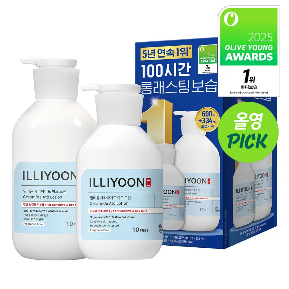 Illiyoon - Ceramide Ato Lotion  神經醯胺保濕身體乳 600ml (送334ml）