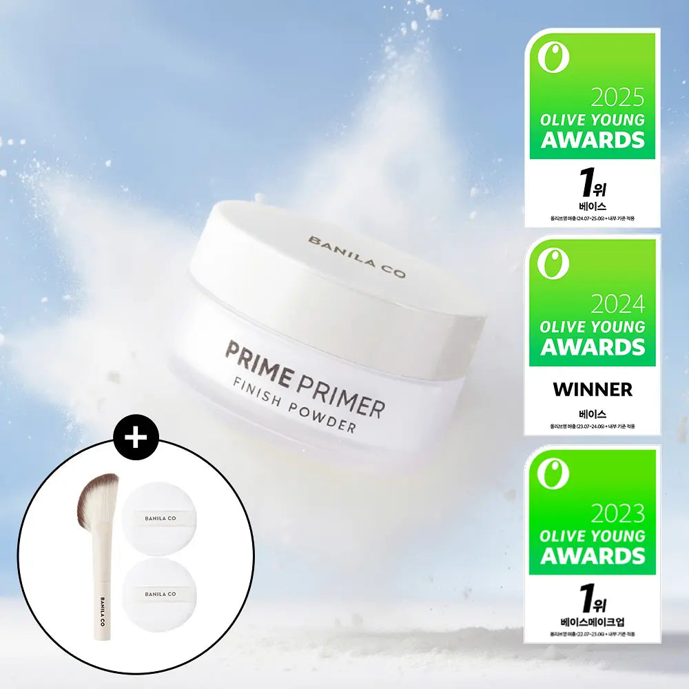 Banila Co. - Prime Primer Finish Powder 完美底妝定妝蜜粉 12g (+蜜粉刷 + 粉撲2入)