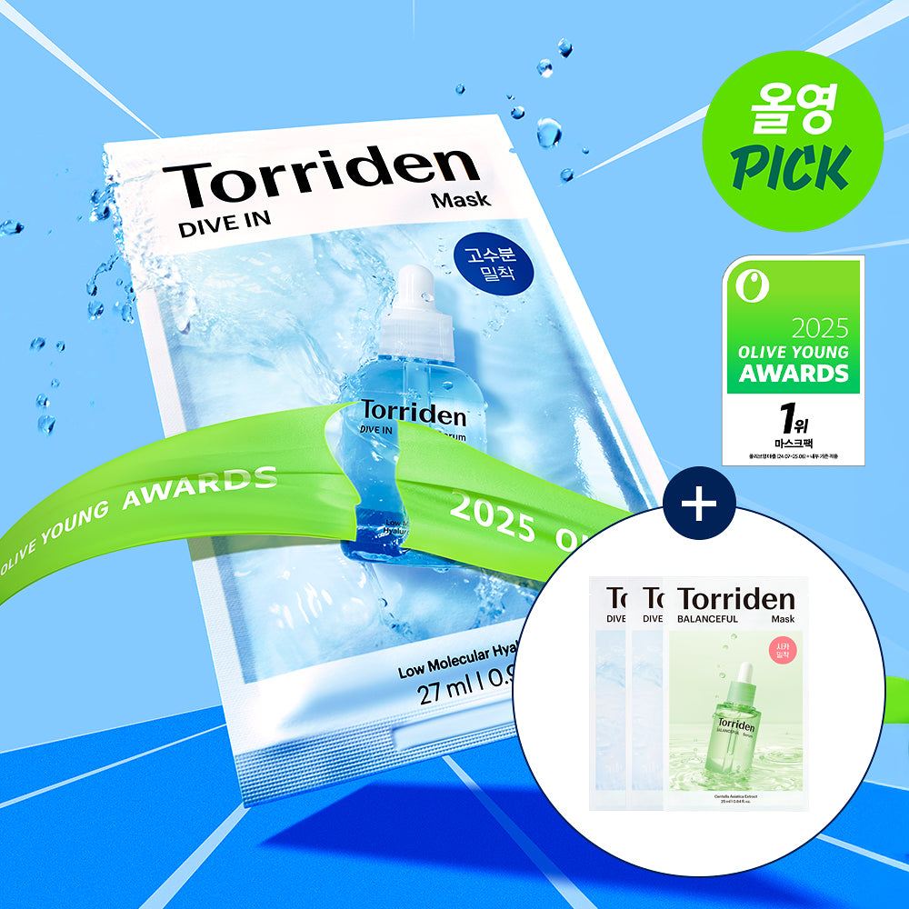 Torriden - Dive In Low Molecular Hyaluronic Acid Mask Sheet 潛水入低分子玻尿酸面膜 12片