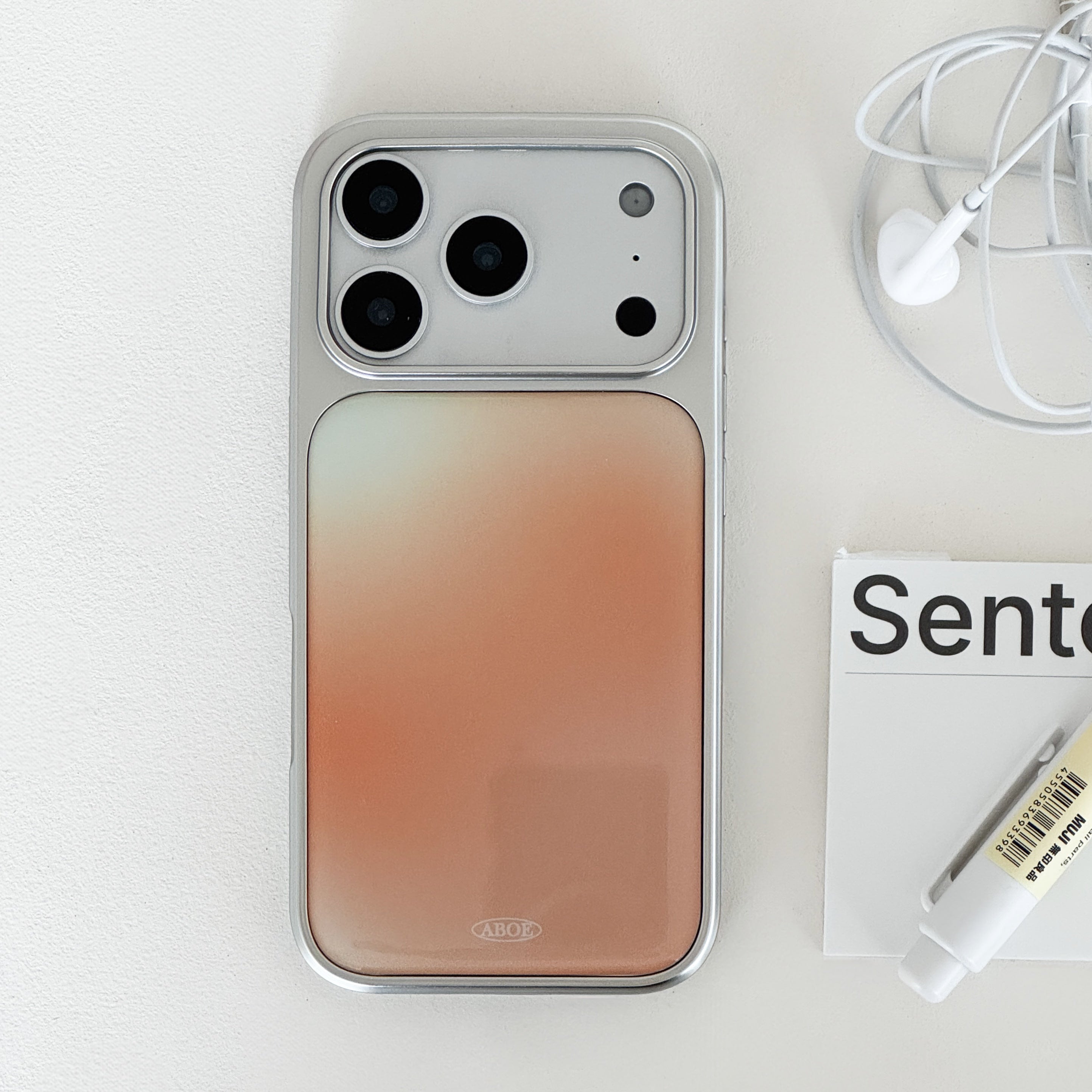 ABOE - AUTUMN ORANGE BLUR Silver Epoxy