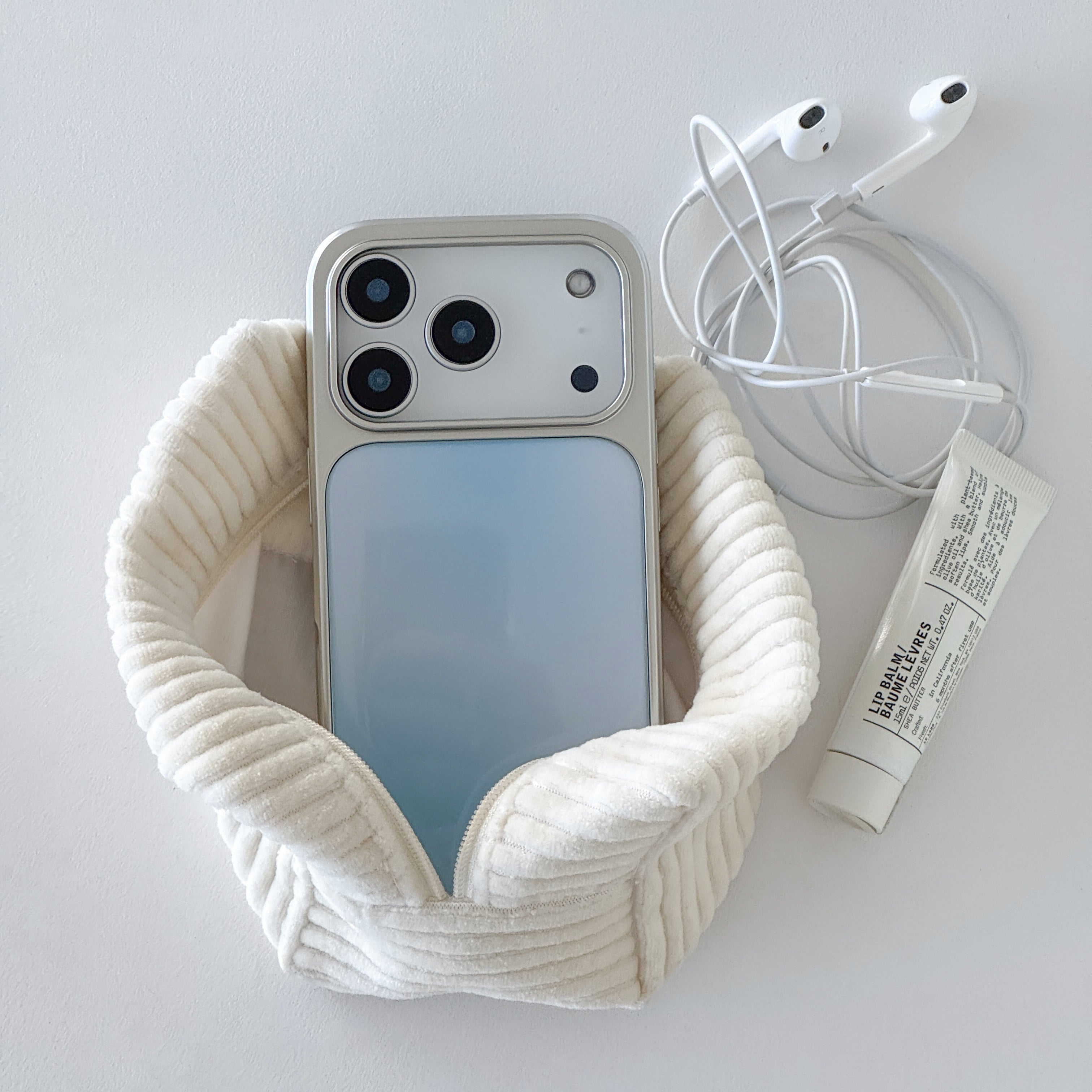 ABOE - BLUE BLUR Silver Epoxy Phone Case