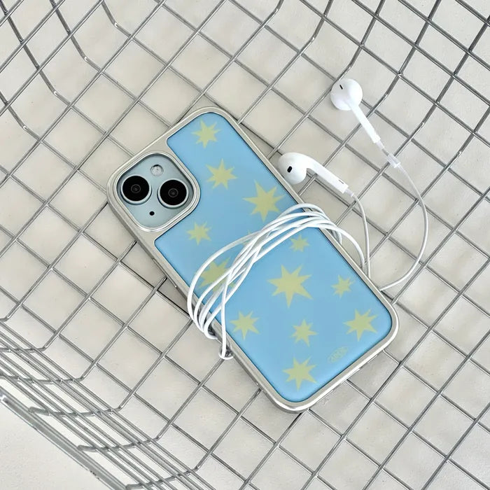 ABOE - BLUE SPARKLING Silver Epoxy Phone Case