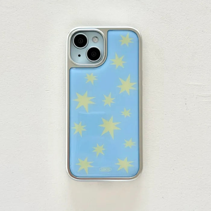 ABOE - BLUE SPARKLING Silver Epoxy Phone Case