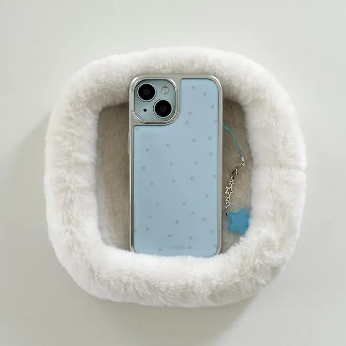 ABOE - BLUE STAR Silver Epoxy Phone Case