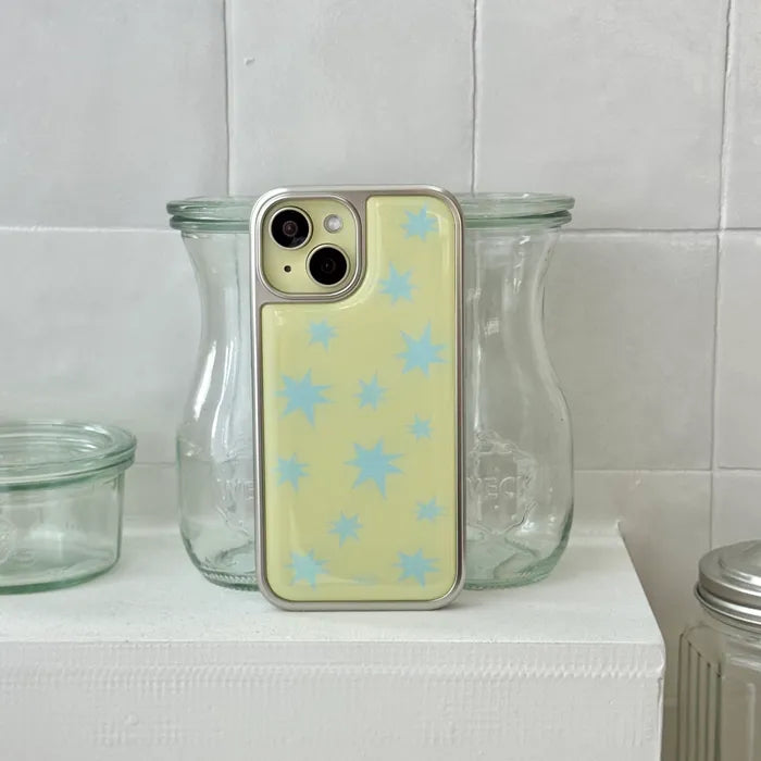 ABOE - LEMON SPARKLING Silver Epoxy Phone Case
