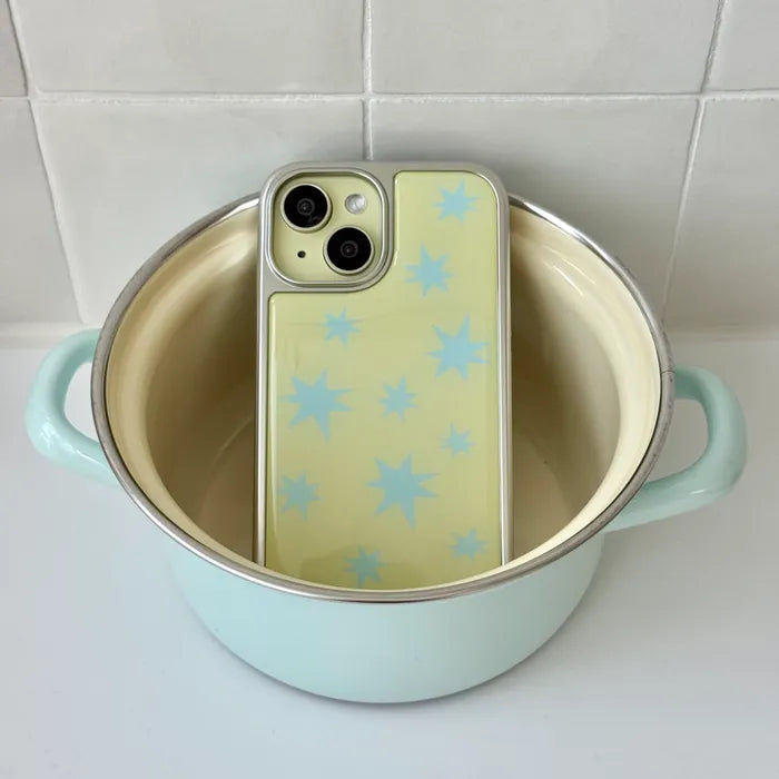 ABOE - LEMON SPARKLING Silver Epoxy Phone Case