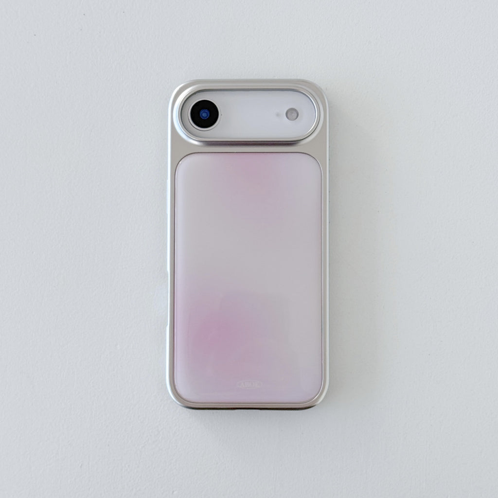 ABOE - PINK BLUR Silver Epoxy Phone Case