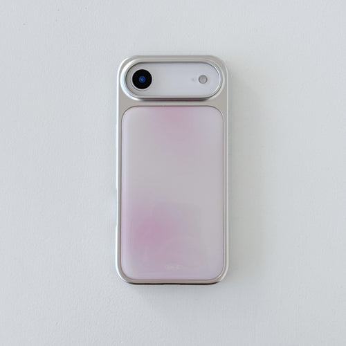 ABOE - PINK BLUR Silver Epoxy Phone Case
