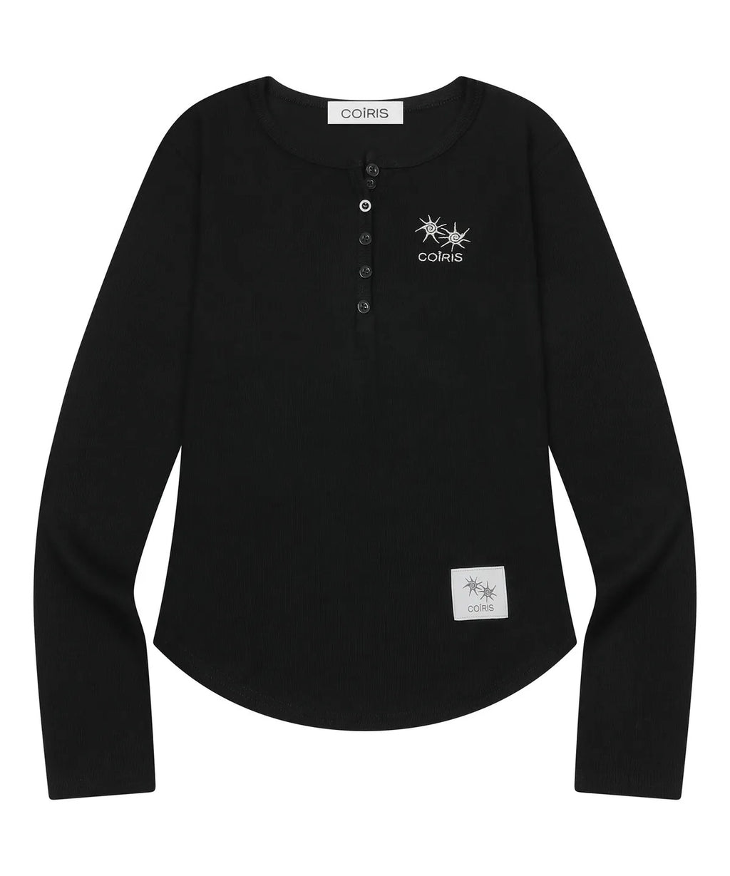COIRIS - Arina Button Long Sellve T (4 Colors)