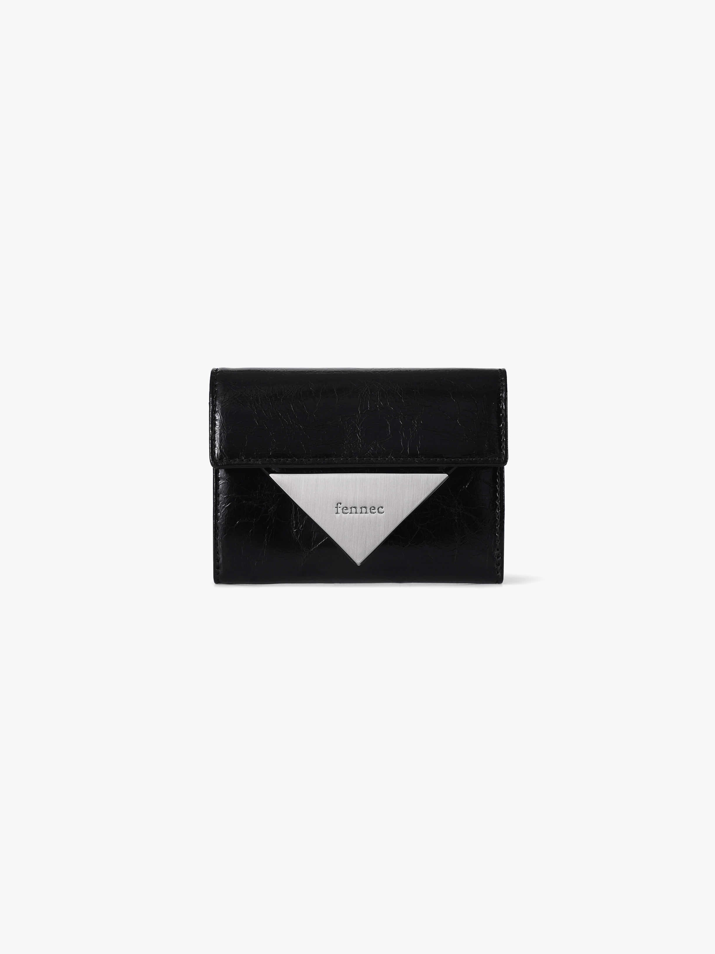 Fennce - CRINKLE TRIANGLE DOCO WALLET BLACK