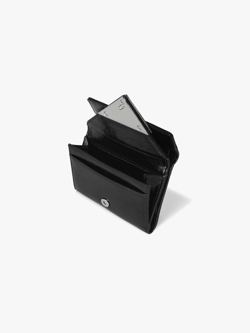 Fennce - CRINKLE TRIANGLE DOCO WALLET BLACK