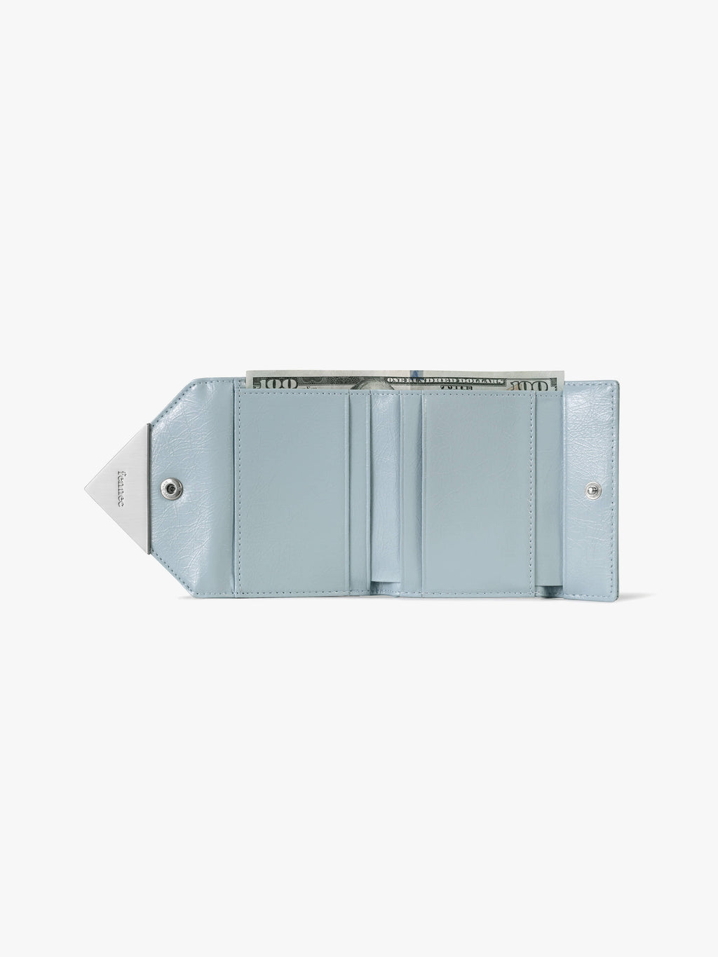 Fennce - CRINKLE TRIANGLE DOCO WALLET HAZE BLUE