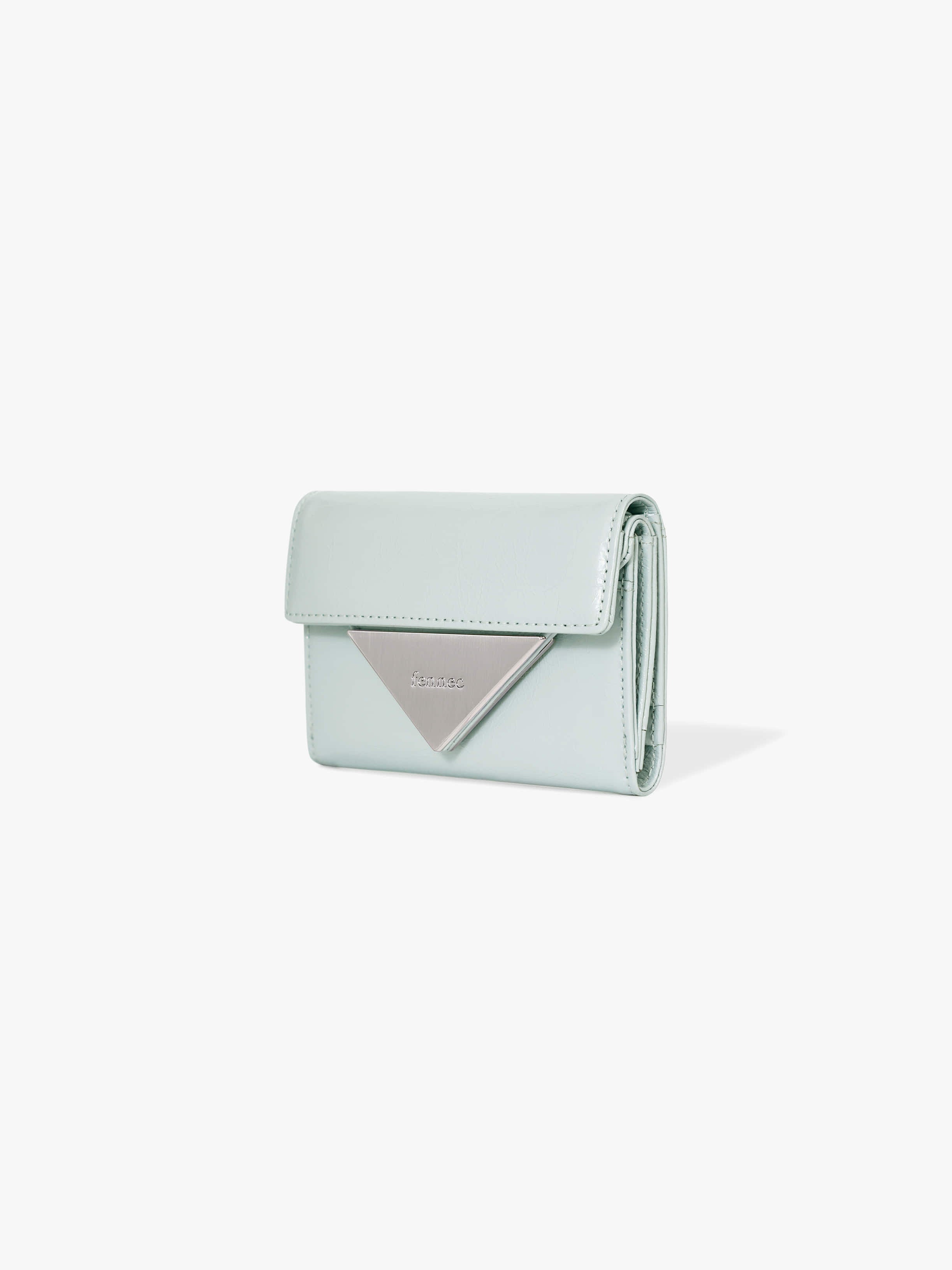Fennce - CRINKLE TRIANGLE DOCO WALLET PALE MINT