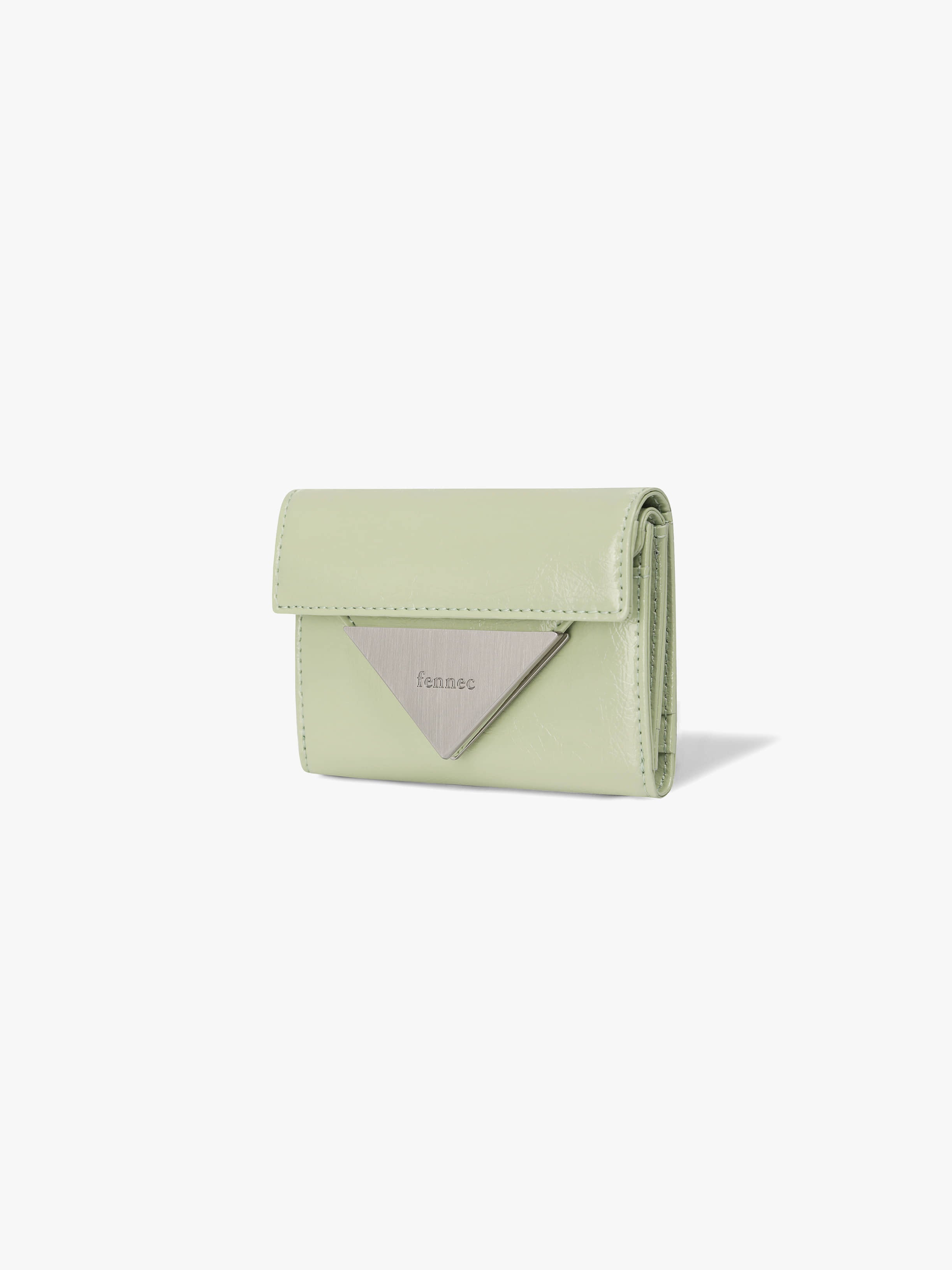 Fennce -  CRINKLE TRIANGLE DOCO WALLET PISTACHIO