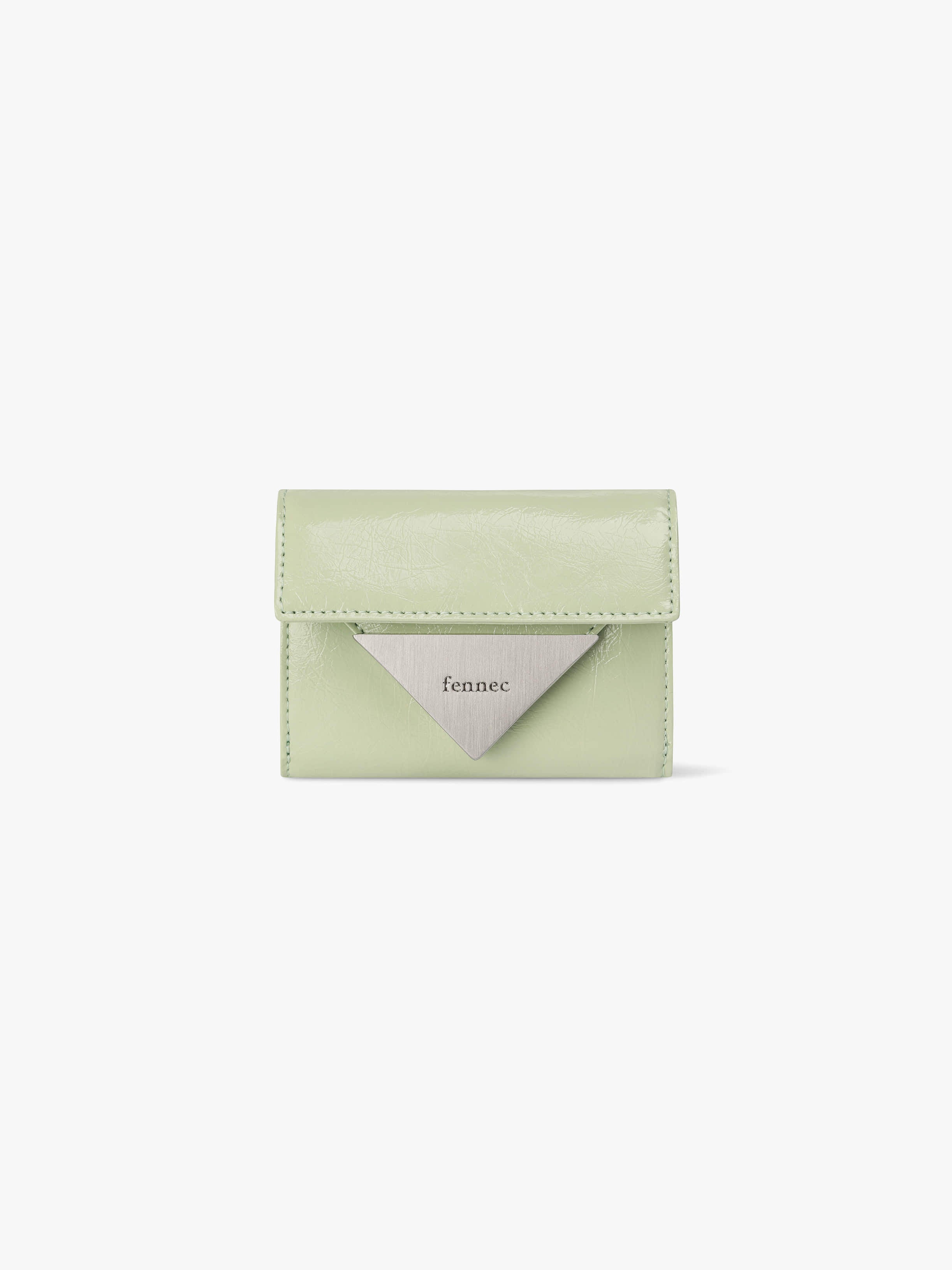 Fennce -  CRINKLE TRIANGLE DOCO WALLET PISTACHIO