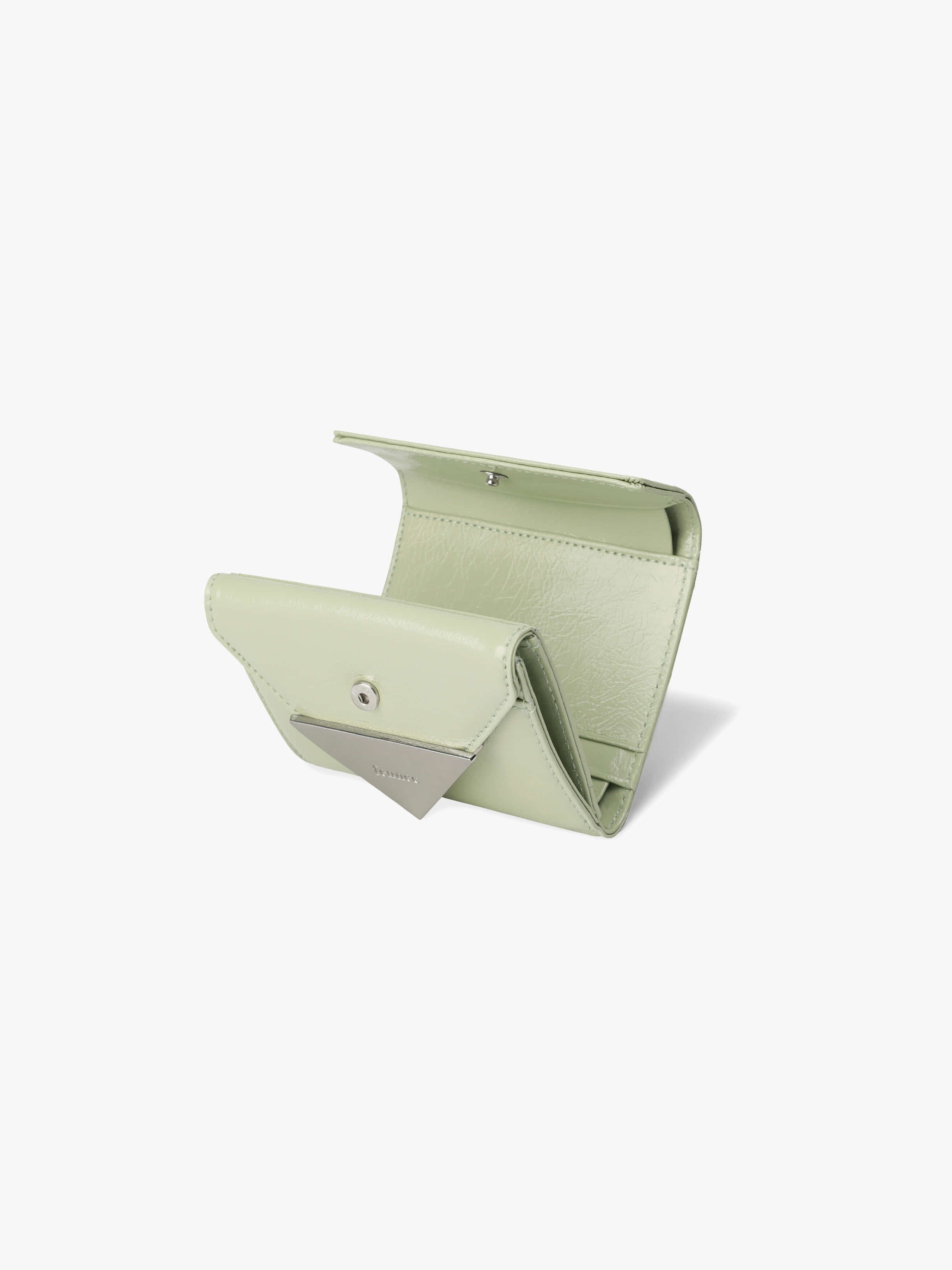 Fennce -  CRINKLE TRIANGLE DOCO WALLET PISTACHIO