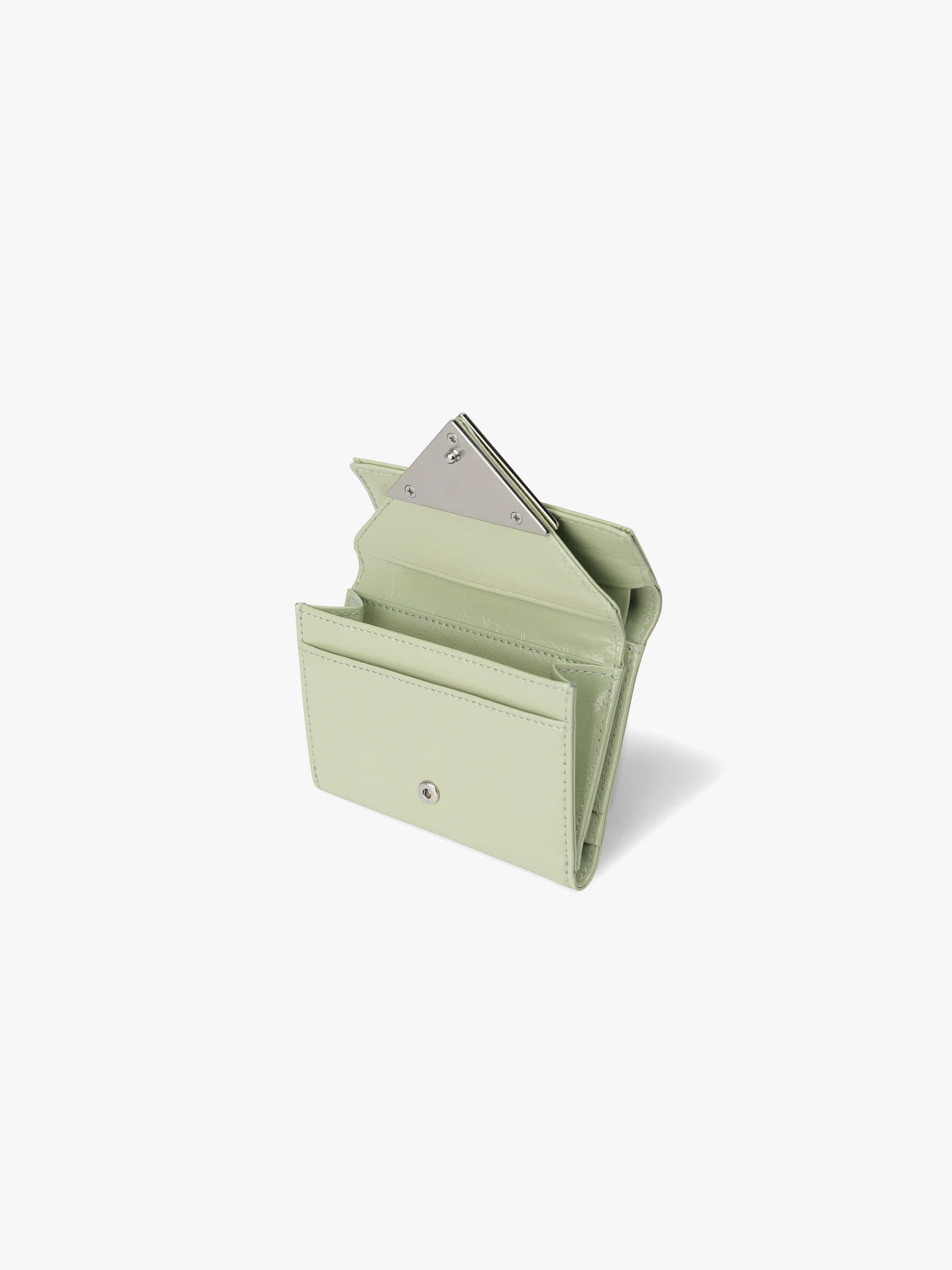 Fennce -  CRINKLE TRIANGLE DOCO WALLET PISTACHIO