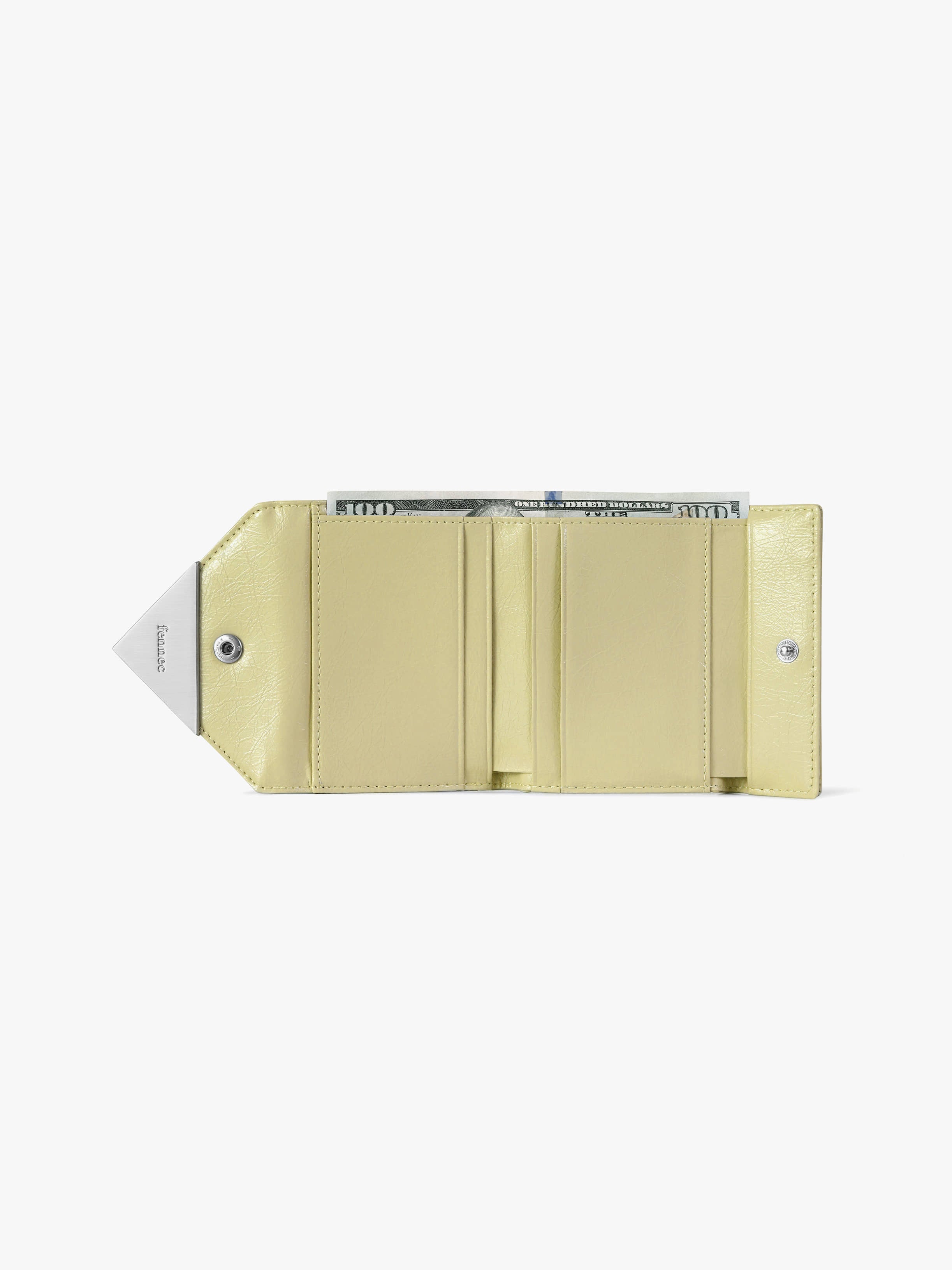 Fennce - CRINKLE TRIANGLE DOCO WALLET SOFT OLIVE