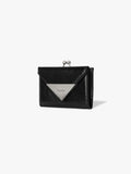 Fennce - CRINKLE TRIANGLE FRAME WALLET BLACK